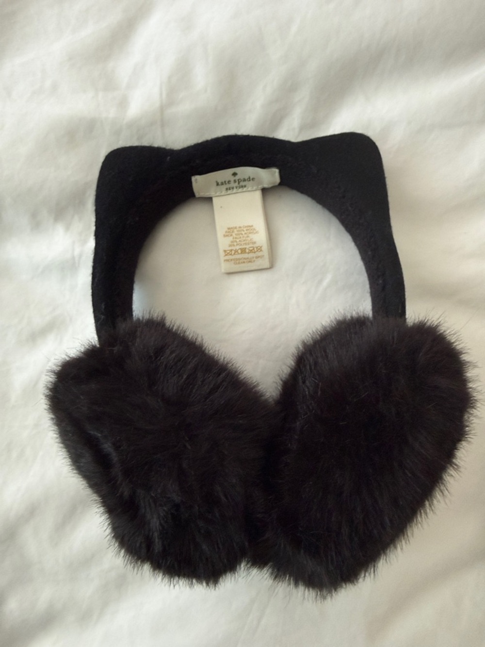 kate spade Black Faux 2 sets! Fur Cat Ear Headband Ear Warmers
